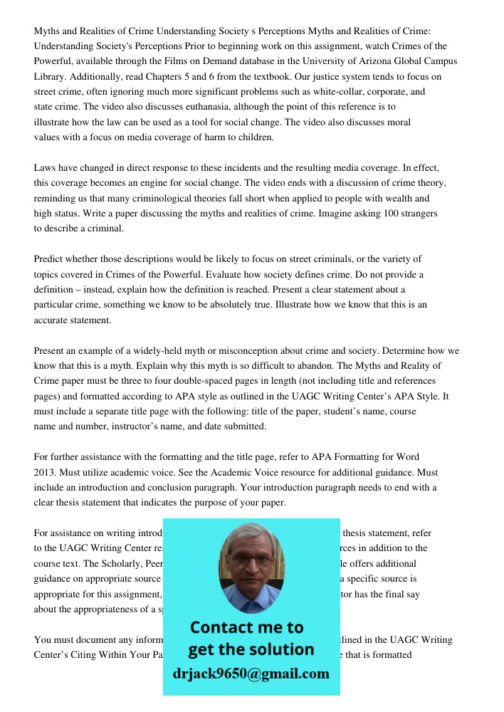 Prior to beginning work on this assignment, watch Crimes of the Powerful, available through the Films on Demand database in the University of Arizona Global Cam