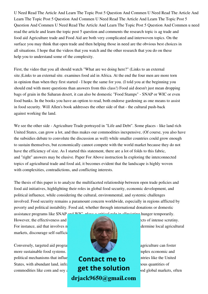 U Need Read The Article And Learn The Topic Post 5 Question And Commen U Need Read The Article And Learn The Topic Post 5 Question And Commen u need read the ar