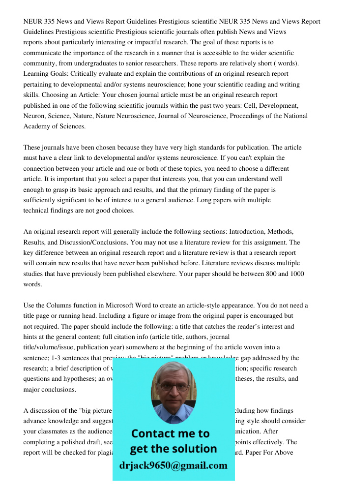 Prestigious scientific journals often publish News and Views reports about particularly interesting or impactful research. The goal of these reports is to commu