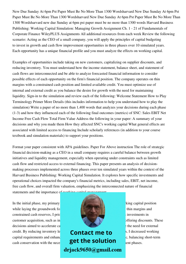 New Due Sunday At 6pm Pst Paper Must Be No More Than 1300 Wordsharvard new due Sunday at 6pm pst paper must be no more than 1300 words Harvard Business Publishi