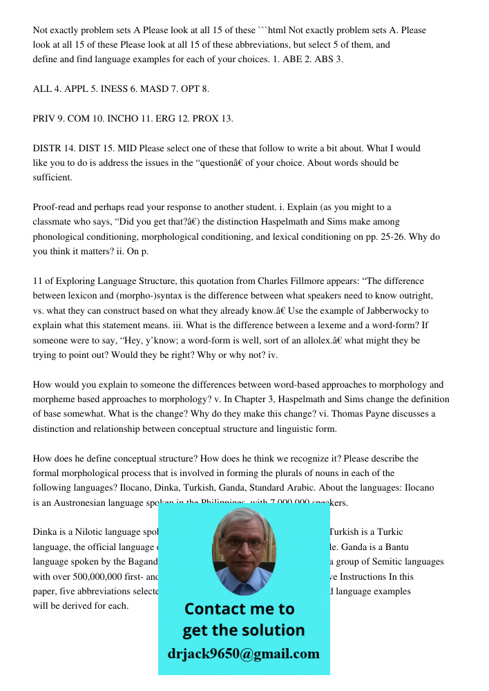 Not Exactly Problem Sets A. Please Look At All 15 Of These