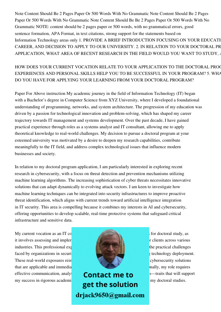 Note Content Should Be Be 2 Pages Paper Or 500 Words With No Grammatic NOTE: content should be 2 pages paper or 500 words, with no grammatical errors, good sent