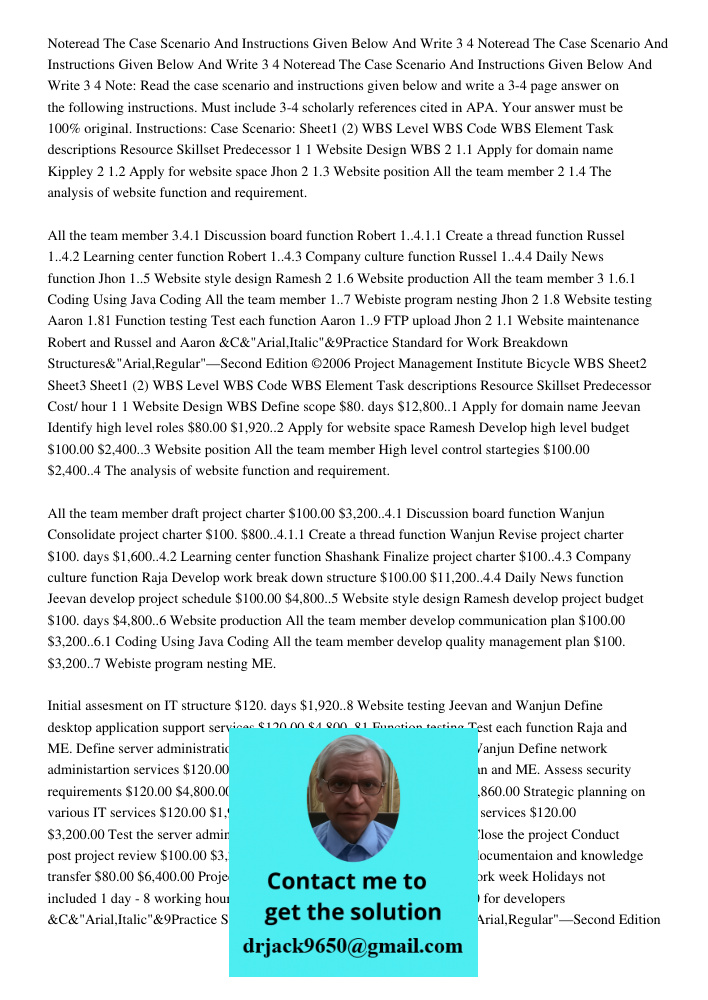 Noteread The Case Scenario And Instructions Given Below And Write 3 4 Note: Read the case scenario and instructions given below and write a 3-4 page answer on t