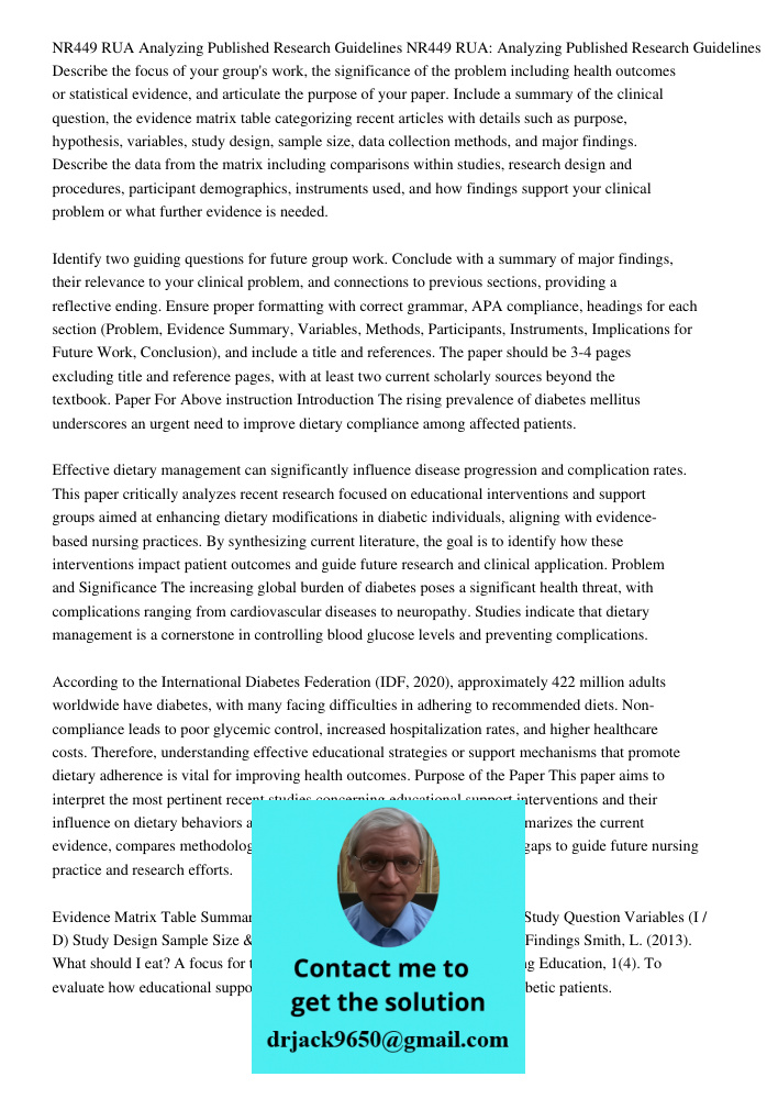 Describe the focus of your group's work, the significance of the problem including health outcomes or statistical evidence, and articulate the purpose of your p