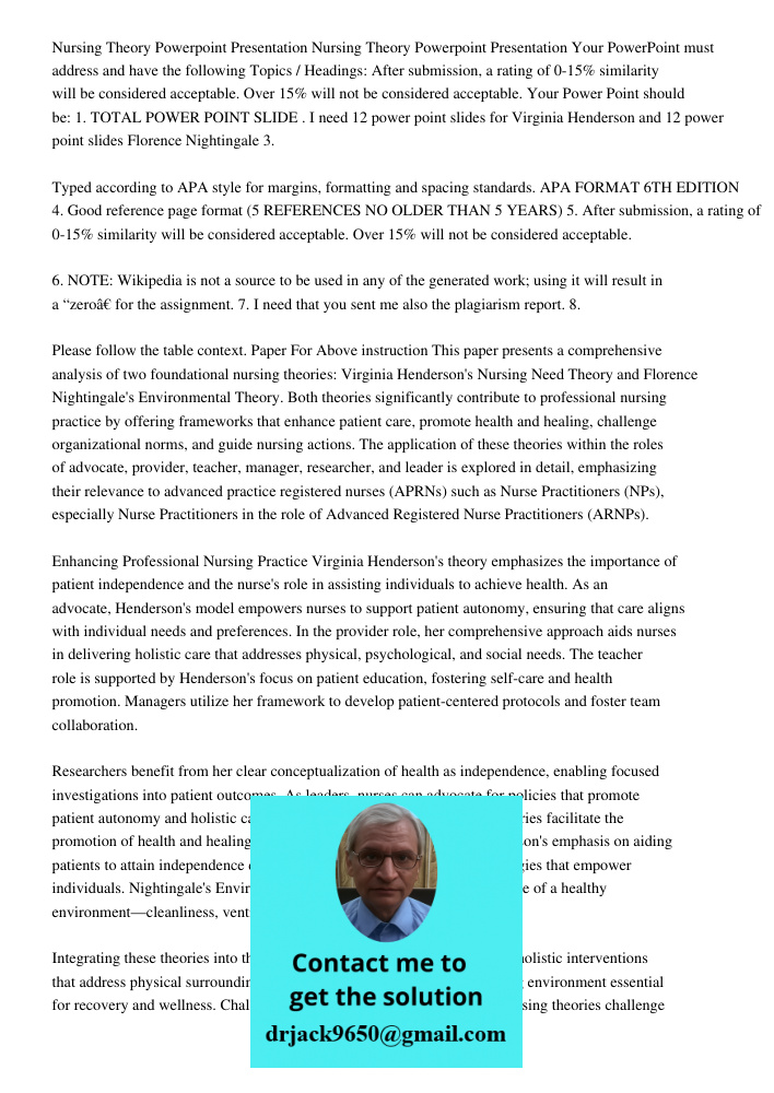 Your PowerPoint must address and have the following Topics / Headings: After submission, a rating of 0-15% similarity will be considered acceptable. Over 15% wi