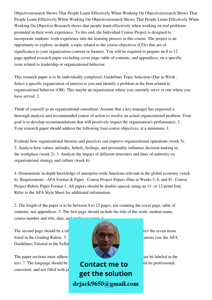 Objectiveresearch Shows That People Learn Effectively When Working On Objective Research shows that people learn effectively when working on real problems groun