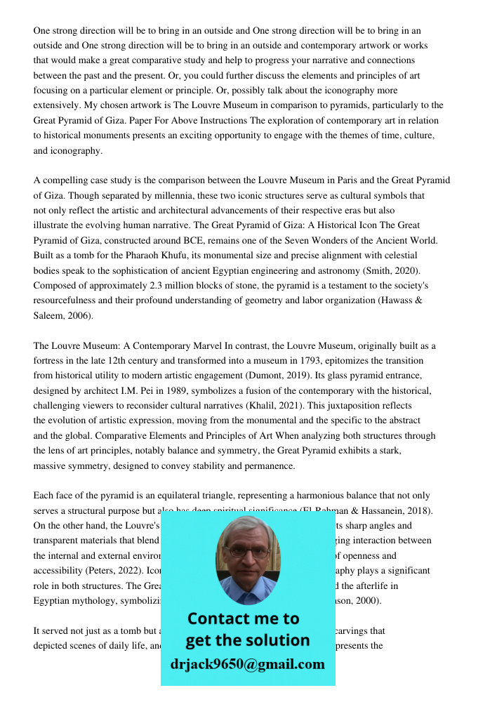 One strong direction will be to bring in an outside and contemporary artwork or works that would make a great comparative study and help to progress your narrat