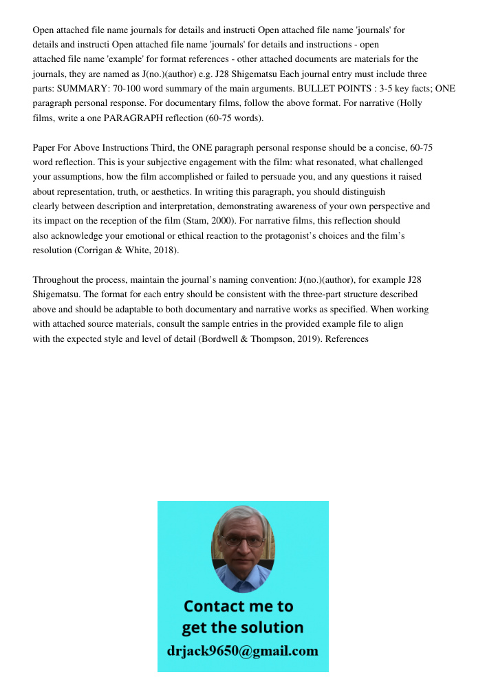 Open attached file name 'journals' for details and instructions - open attached file name 'example' for format references - other attached documents are materia