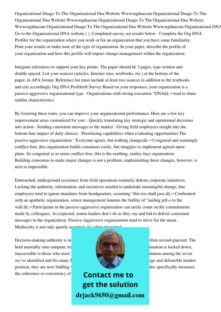 Organizational Dnago To The Organizational Dna Website Wwworgdnacom Organizational Dnago To The Organizational Dna Website Wwworgdnacom Organizational DNA Go to