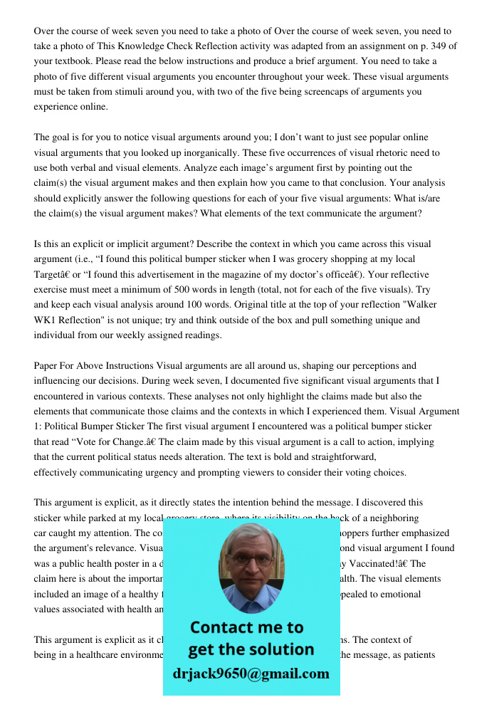 This Knowledge Check Reflection activity was adapted from an assignment on p. 349 of your textbook. Please read the below instructions and produce a brief argum