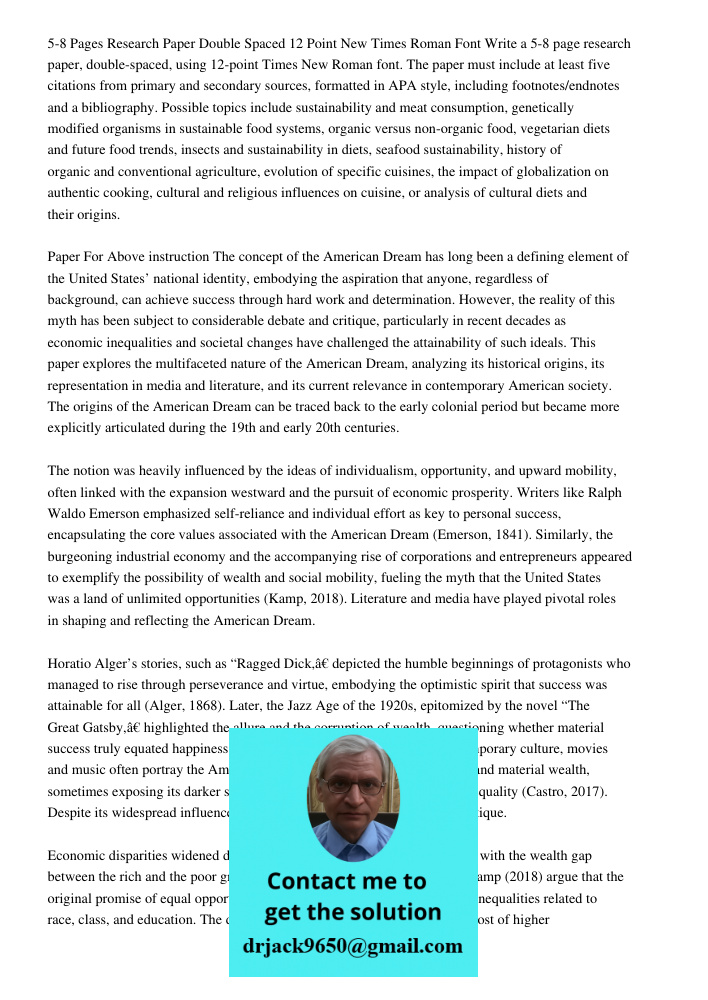 Write a 5-8 page research paper, double-spaced, using 12-point Times New Roman font. The paper must include at least five citations from primary and secondary s