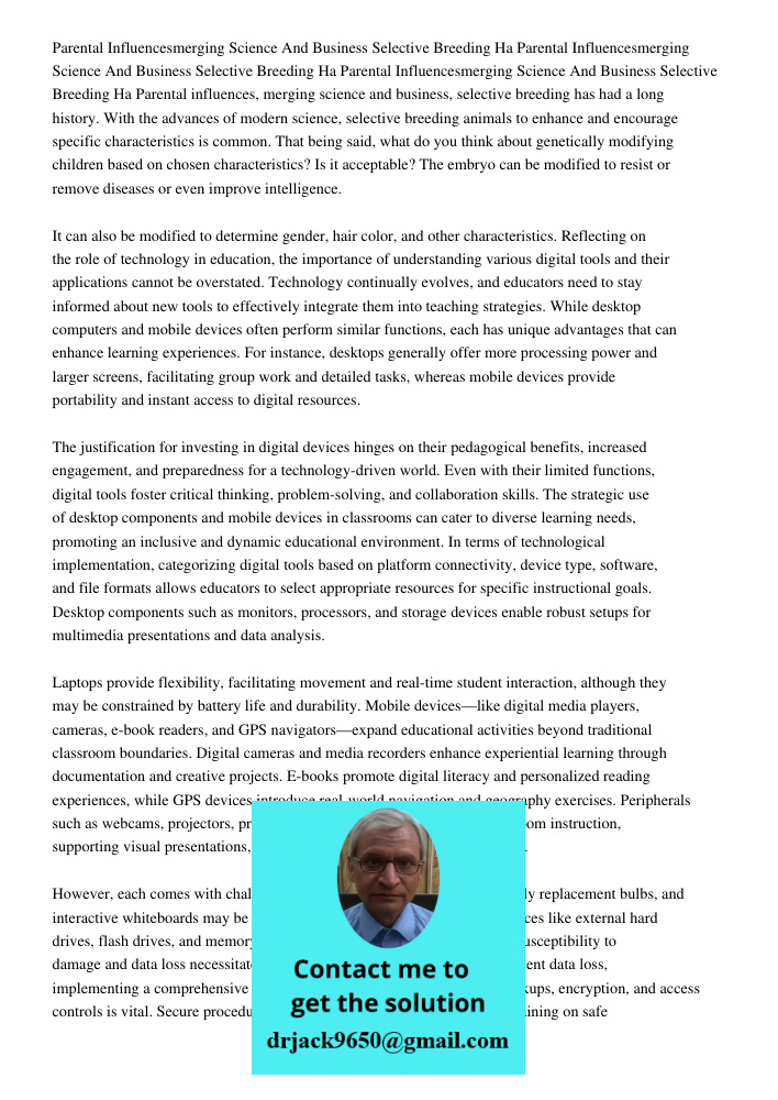 Parental Influencesmerging Science And Business Selective Breeding Ha Parental influences, merging science and business, selective breeding has had a long histo