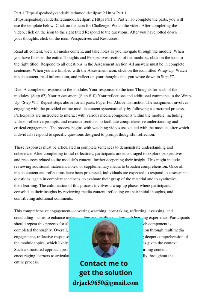 Part 1: Part 2: To complete the parts, you will use the template below. Click on the icon for Challenge. Watch the video. After completing the video, click on t