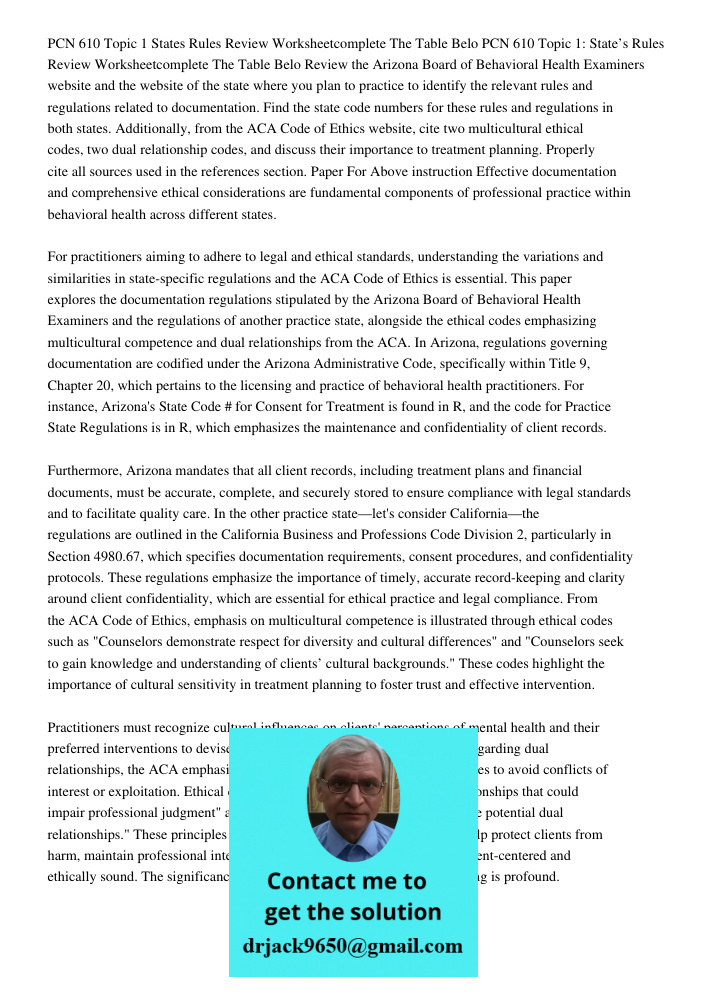 Review the Arizona Board of Behavioral Health Examiners website and the website of the state where you plan to practice to identify the relevant rules and regul