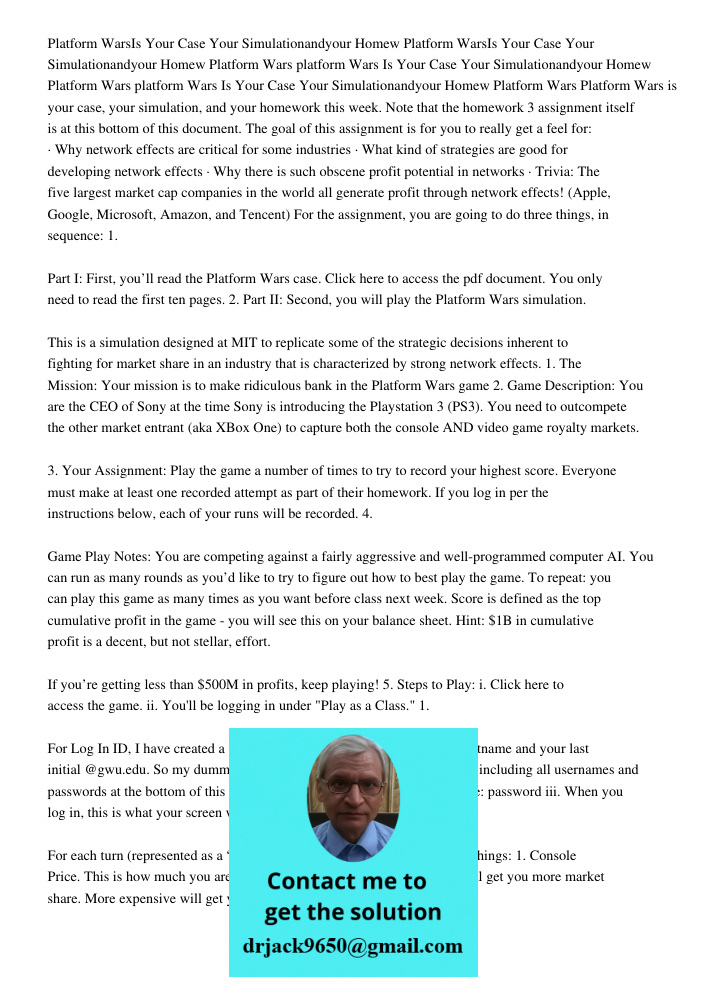 Platform Wars platform Wars Is Your Case Your Simulationandyour Homew Platform Wars platform Wars Is Your Case Your Simulationandyour Homew Platform Wars Platfo