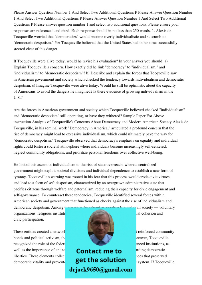 Please Answer Question Number 1 And Select Two Additional Questions P Please answer question number 1 and select two additional questions. Please ensure your re