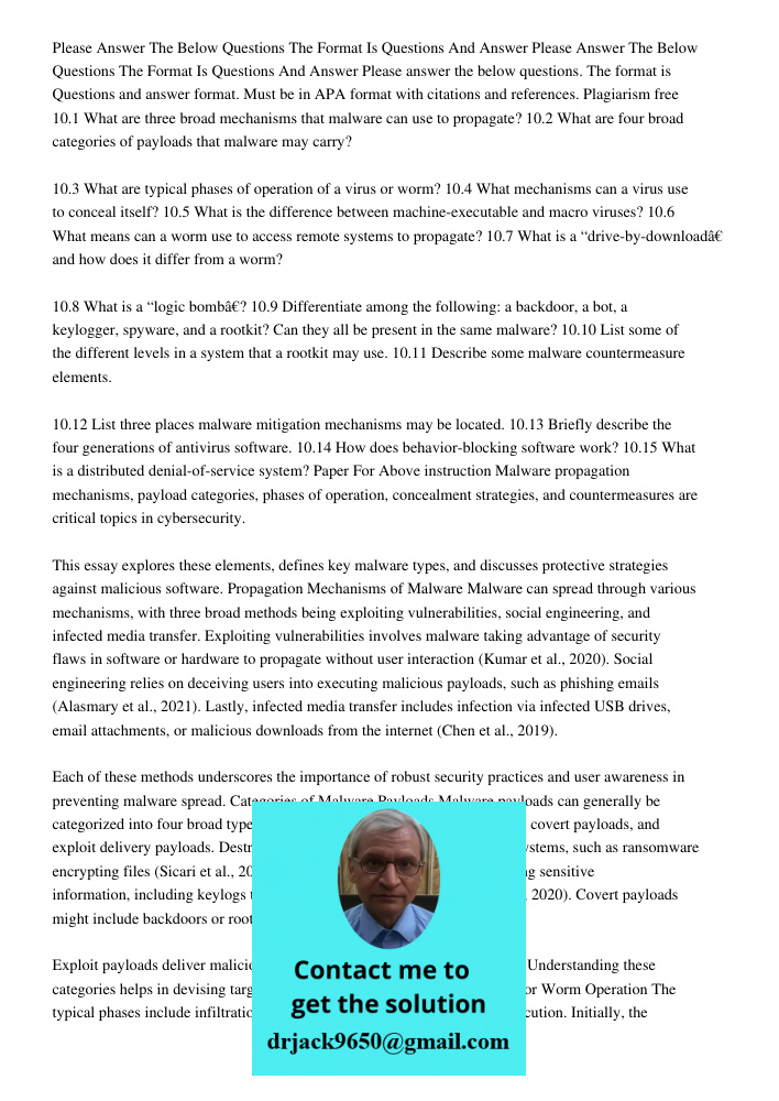 Please answer the below questions. The format is Questions and answer format. Must be in APA format with citations and references. Plagiarism free 10.1 What are