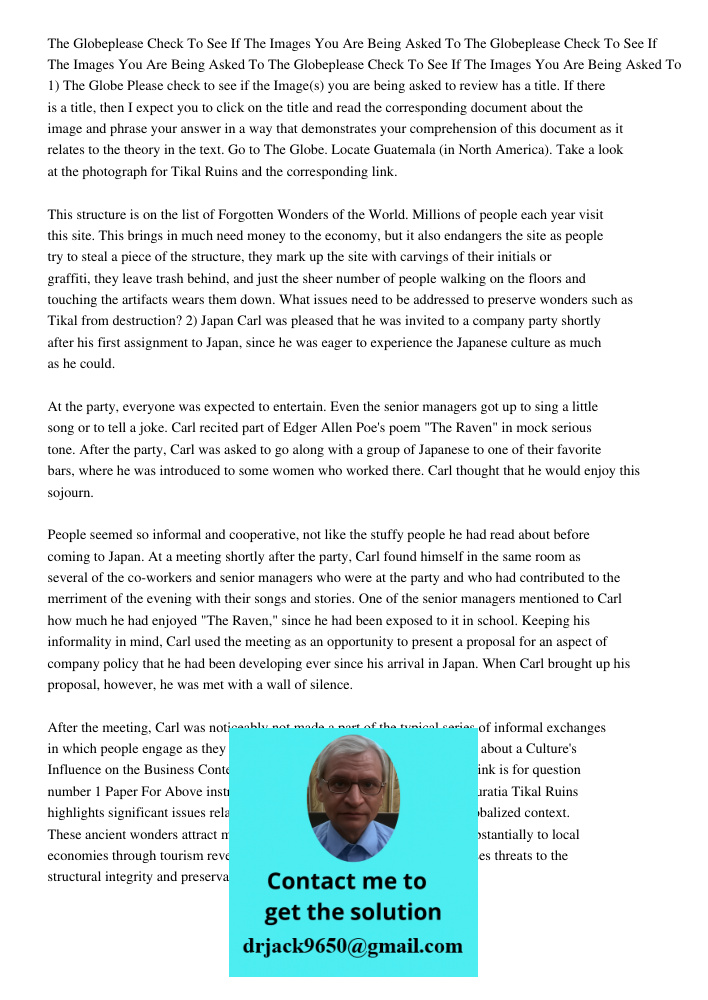 The Globeplease Check To See If The Images You Are Being Asked To 1) The Globe Please check to see if the Image(s) you are being asked to review has a title. If