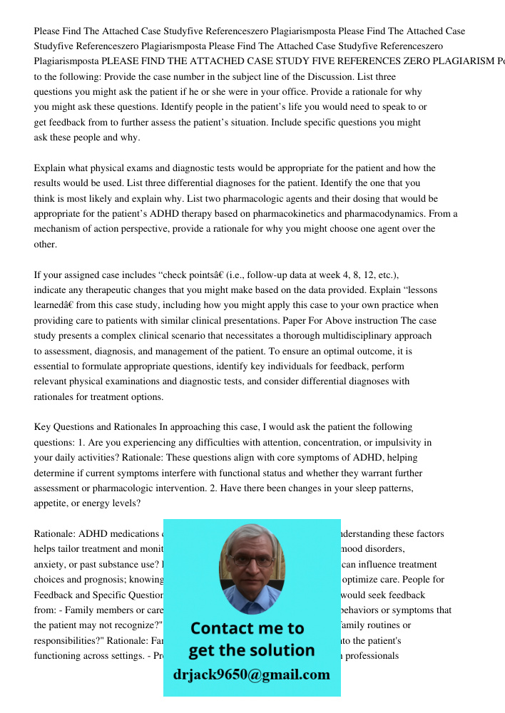 Please Find The Attached Case Studyfive Referenceszero Plagiarismposta PLEASE FIND THE ATTACHED CASE STUDY FIVE REFERENCES ZERO PLAGIARISM Post a response to th