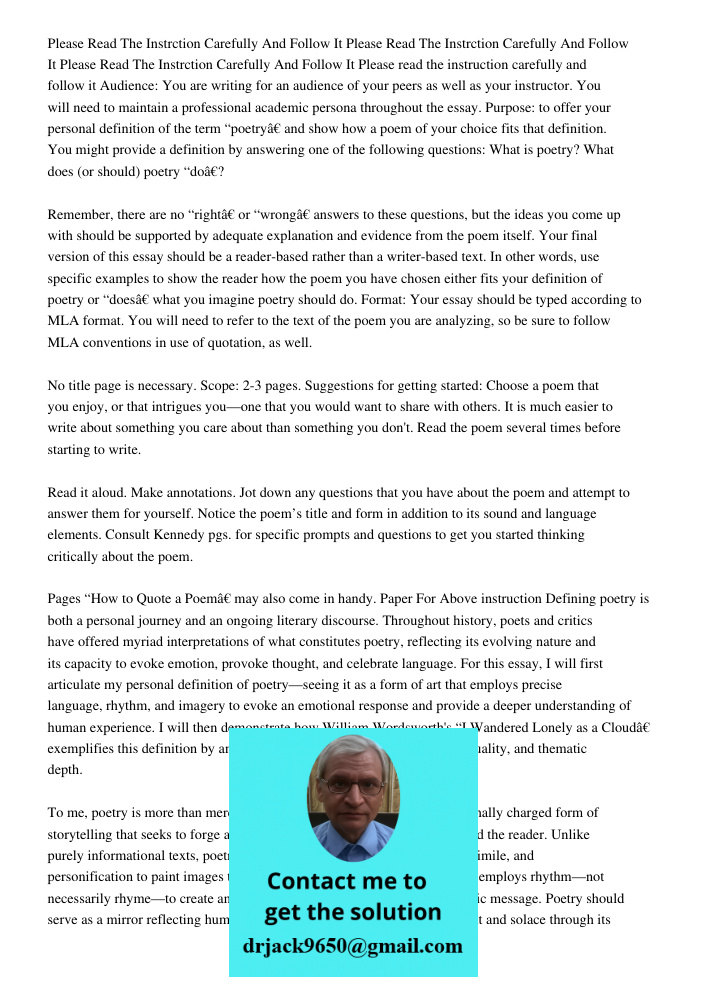 Please Read The Instrction Carefully And Follow It Please read the instruction carefully and follow it Audience: You are writing for an audience of your peers a