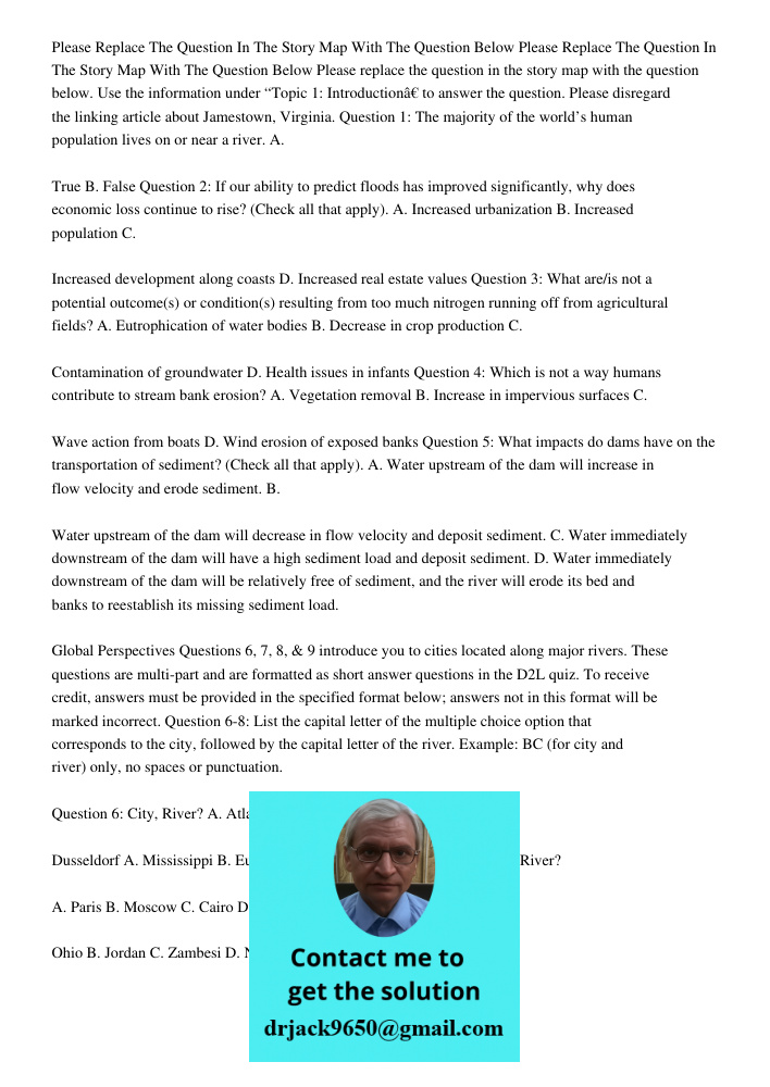 Please replace the question in the story map with the question below. Use the information under “Topic 1: Introduction” to answer the question. Please disregard