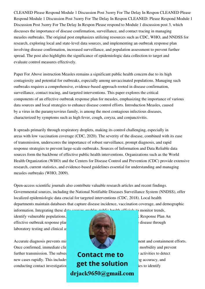 CLEANED Please Respond Module 1 Discussion Post 3sorry For The Delay In Respon Please respond to Module 1 discussion post 3, which discusses the importance of d