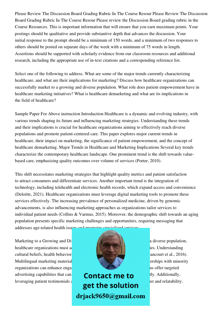 Please review the Discussion Board grading rubric in the Course Resources. This is important information that will ensure that you earn maximum points. Your pos