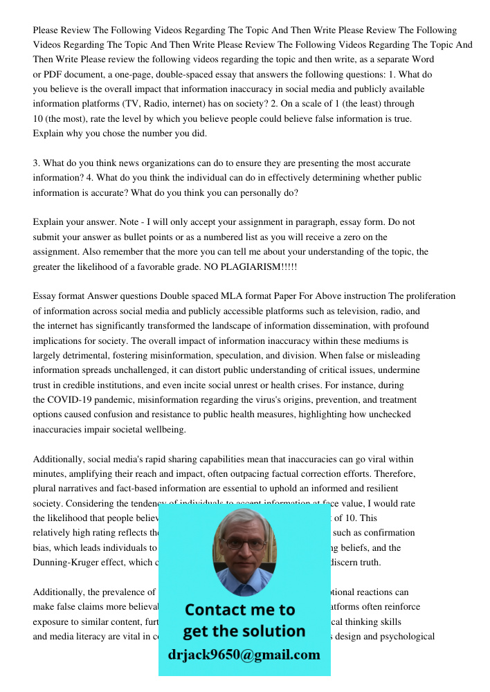 Please Review The Following Videos Regarding The Topic And Then Write Please review the following videos regarding the topic and then write, as a separate Word 