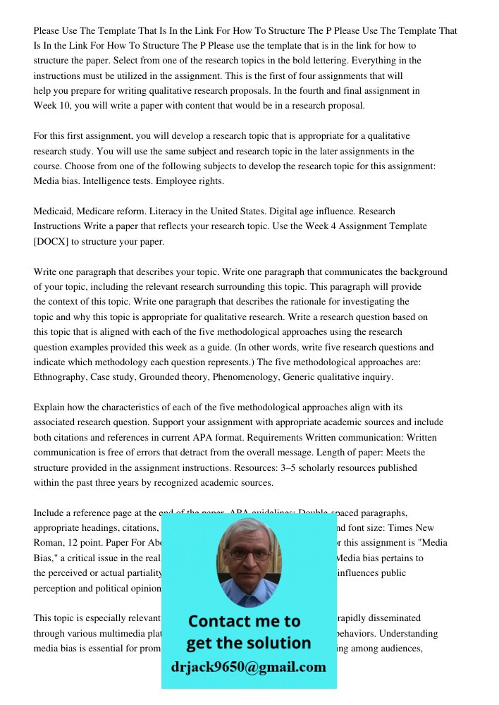 Please use the template that is in the link for how to structure the paper. Select from one of the research topics in the bold lettering. Everything in the inst