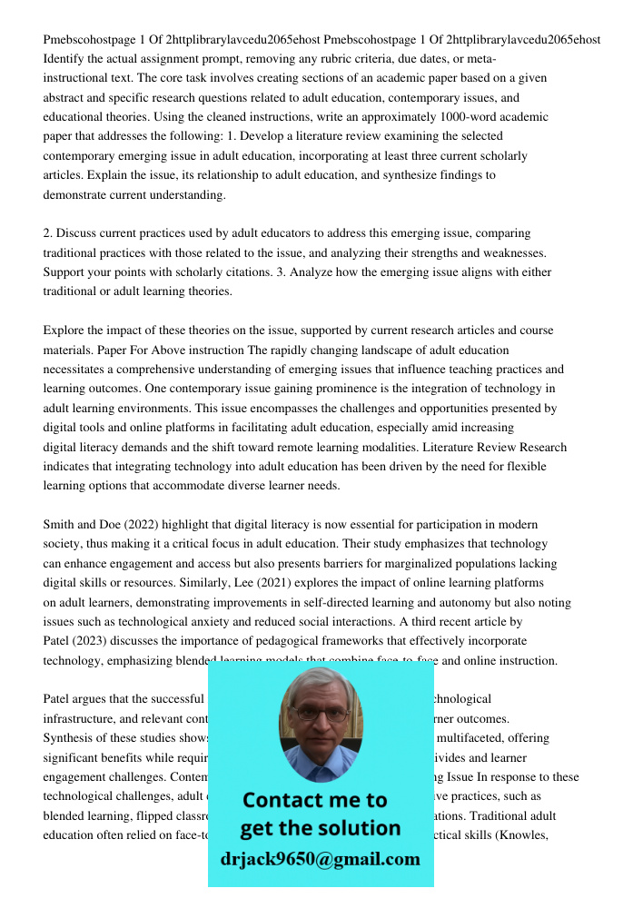 Identify the actual assignment prompt, removing any rubric criteria, due dates, or meta-instructional text. The core task involves creating sections of an acade