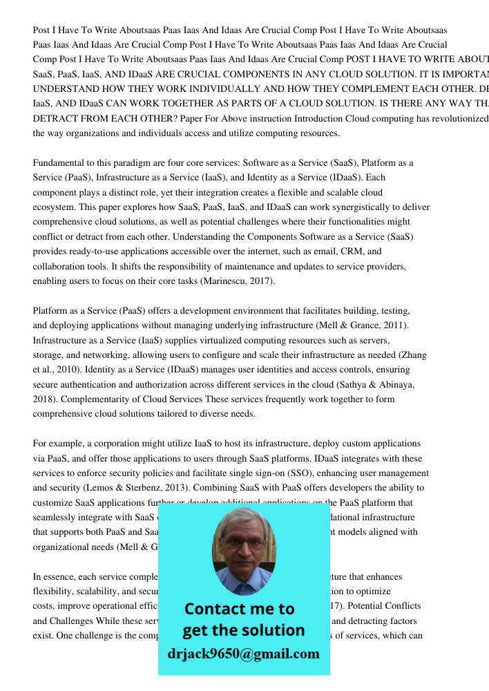 Post I Have To Write Aboutsaas Paas Iaas And Idaas Are Crucial Comp Post I Have To Write Aboutsaas Paas Iaas And Idaas Are Crucial Comp POST I HAVE TO WRITE ABO