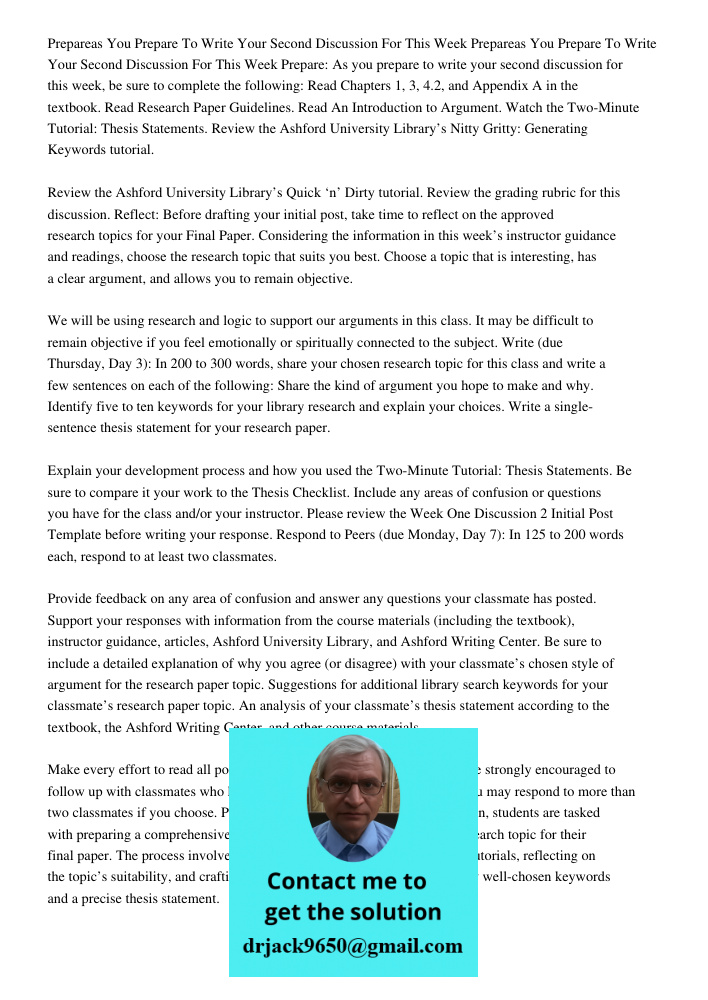 Prepare: As you prepare to write your second discussion for this week, be sure to complete the following: Read Chapters 1, 3, 4.2, and Appendix A in the textboo