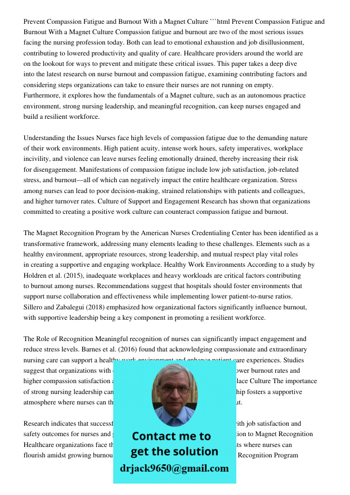 Prevent Compassion Fatigue And Burnout With A Magnet Culture