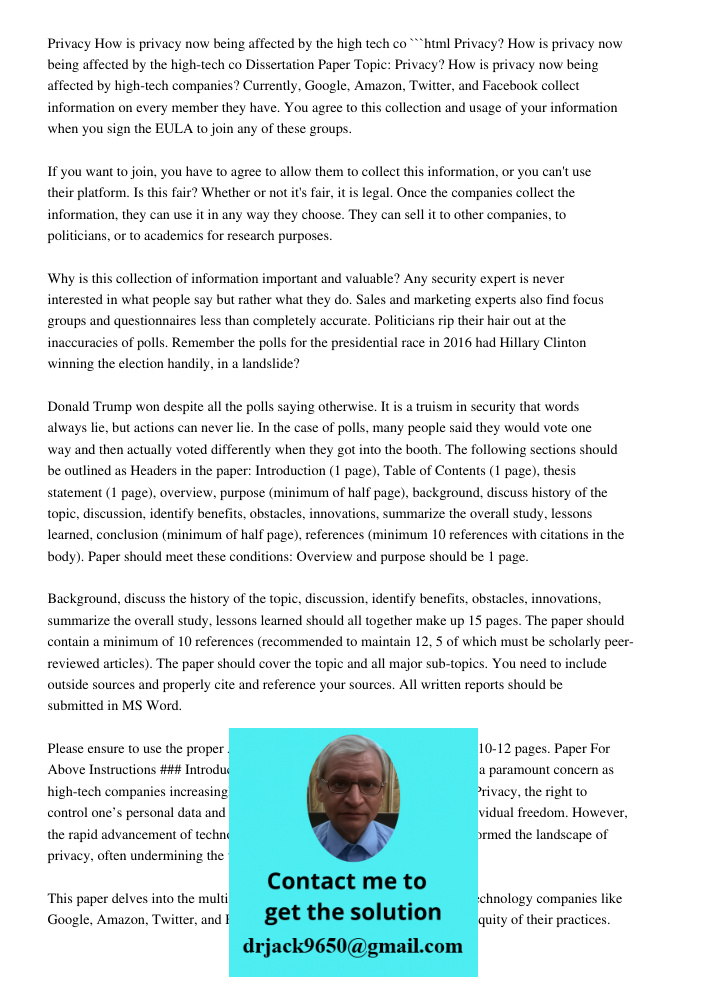 Privacy? How Is Privacy Now Affected By High Tech