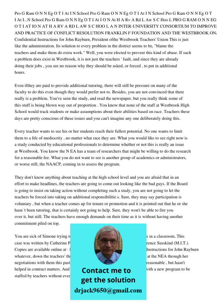 Pro G Ram O N N Eg O T I At I N School Pro G Ram O N N Eg O T I At I O N At H A Rv A Rd L Aw S C Hoo L PRO G RAM O N N EG O T I AT IO N AT H A RV A RD L AW S C 
