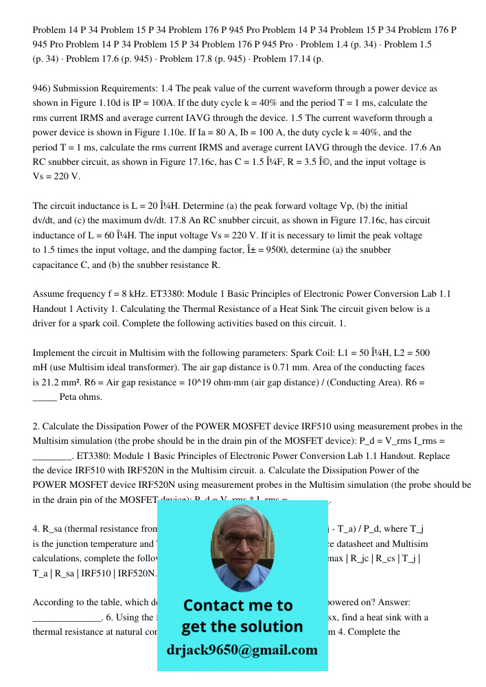 Problem 14 P 34 Problem 15 P 34 Problem 176 P 945 Pro · Problem 1.4 (p. 34) · Problem 1.5 (p. 34) · Problem 17.6 (p. 945) · Problem 17.8 (p. 945) · Problem 17.1