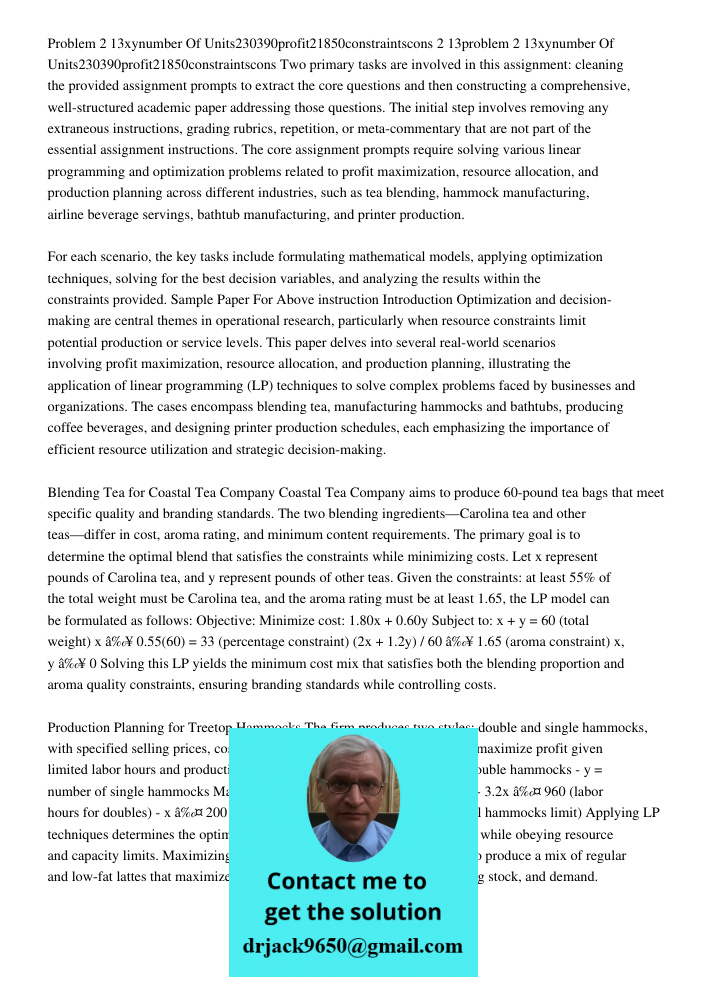 Two primary tasks are involved in this assignment: cleaning the provided assignment prompts to extract the core questions and then constructing a comprehensive,