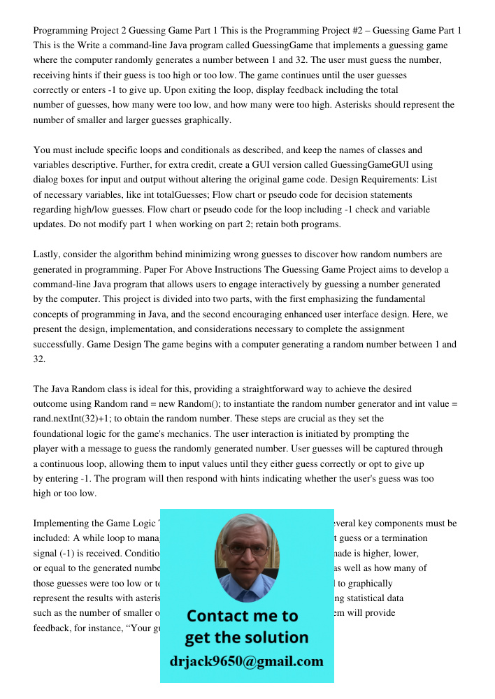 Write a command-line Java program called GuessingGame that implements a guessing game where the computer randomly generates a number between 1 and 32. The user 