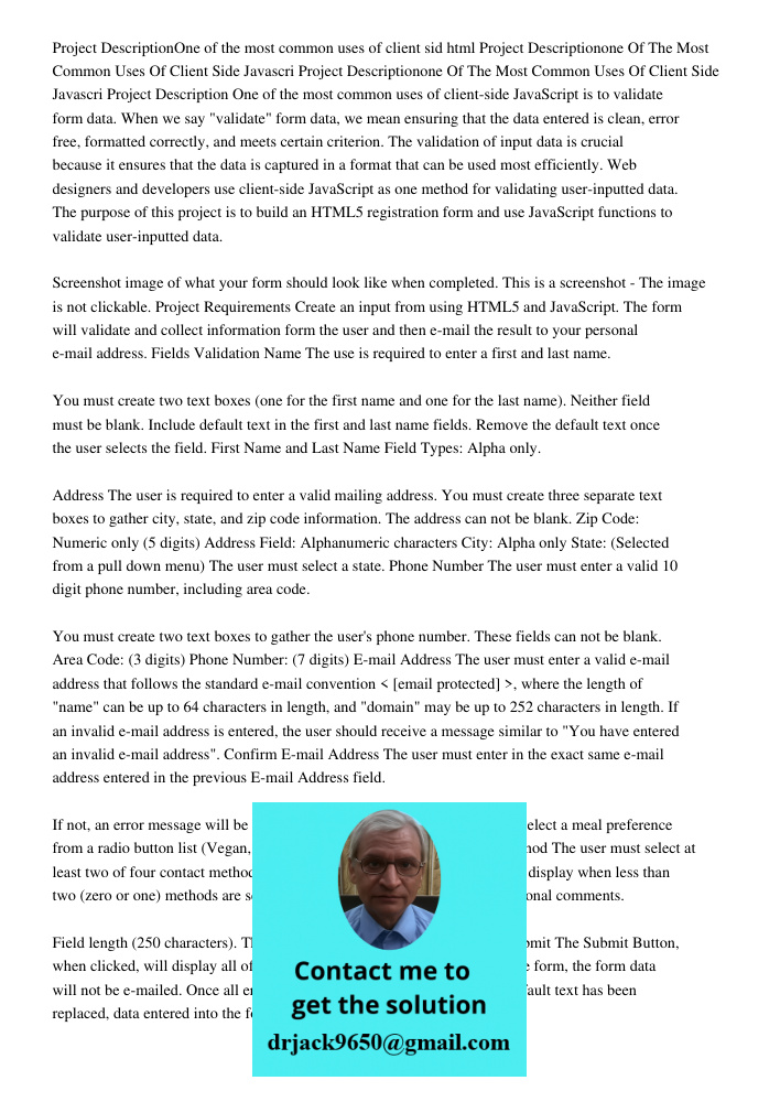 Project Descriptionone Of The Most Common Uses Of Client Side Javascri Project Descriptionone Of The Most Common Uses Of Client Side Javascri Project Descriptio