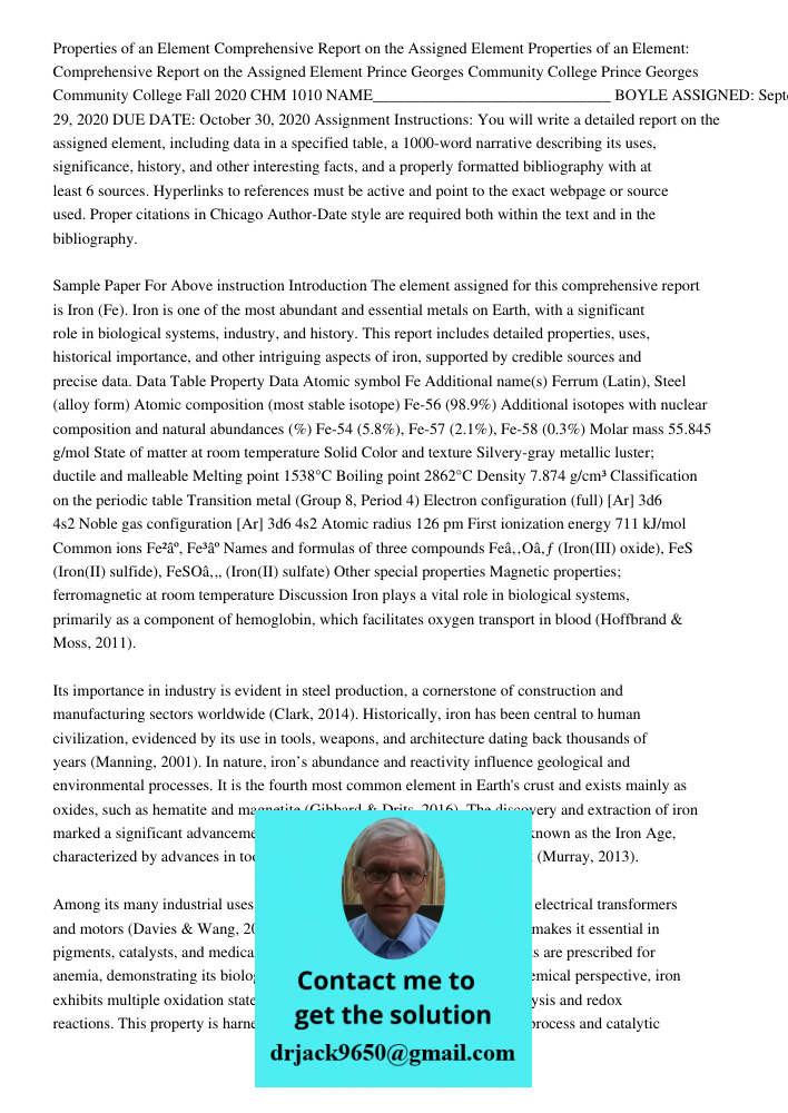 Prince Georges Community College Prince Georges Community College Fall 2020 CHM 1010 NAME______________________________ BOYLE ASSIGNED: September 29, 2020 DUE D