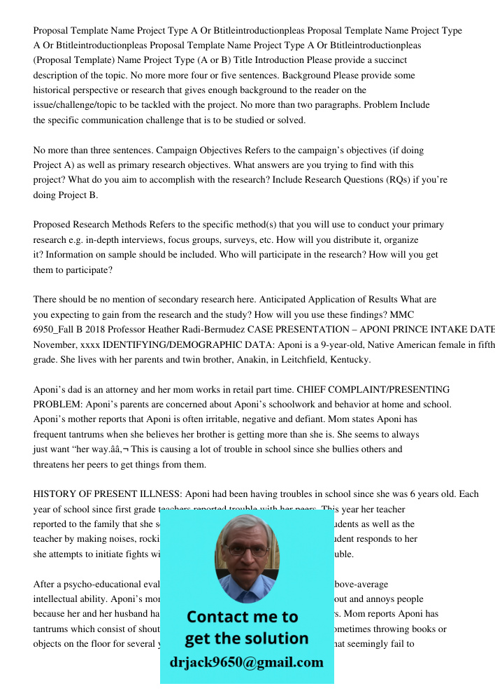 Proposal Template Name Project Type A Or Btitleintroductionpleas (Proposal Template) Name Project Type (A or B) Title Introduction Please provide a succinct des