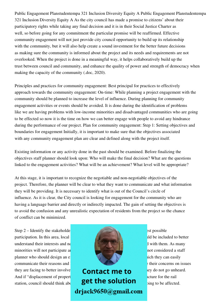 As the city council has made a promise to citizens’ about their participatory rights while taking any final decision and it is in their Social Justice Charter a