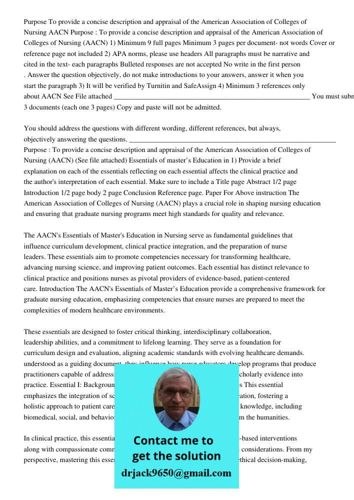 1) Minimum 9 full pages Minimum 3 pages per document- not words Cover or reference page not included 2) APA norms, please use headers All paragraphs must be nar