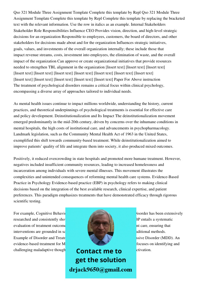 Complete this template by replacing the bracketed text with the relevant information. Use the row in italics as an example. Internal Stakeholders Stakeholder Ro