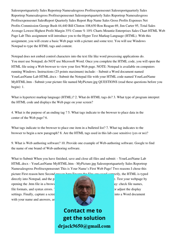 Salesreportquarterly Sales Reportrep Namesalesgross Profitsexpensesnet SalesReport Quarterly Sales Report Rep Name Sales Gross Profits Expenses Net Profits Comm