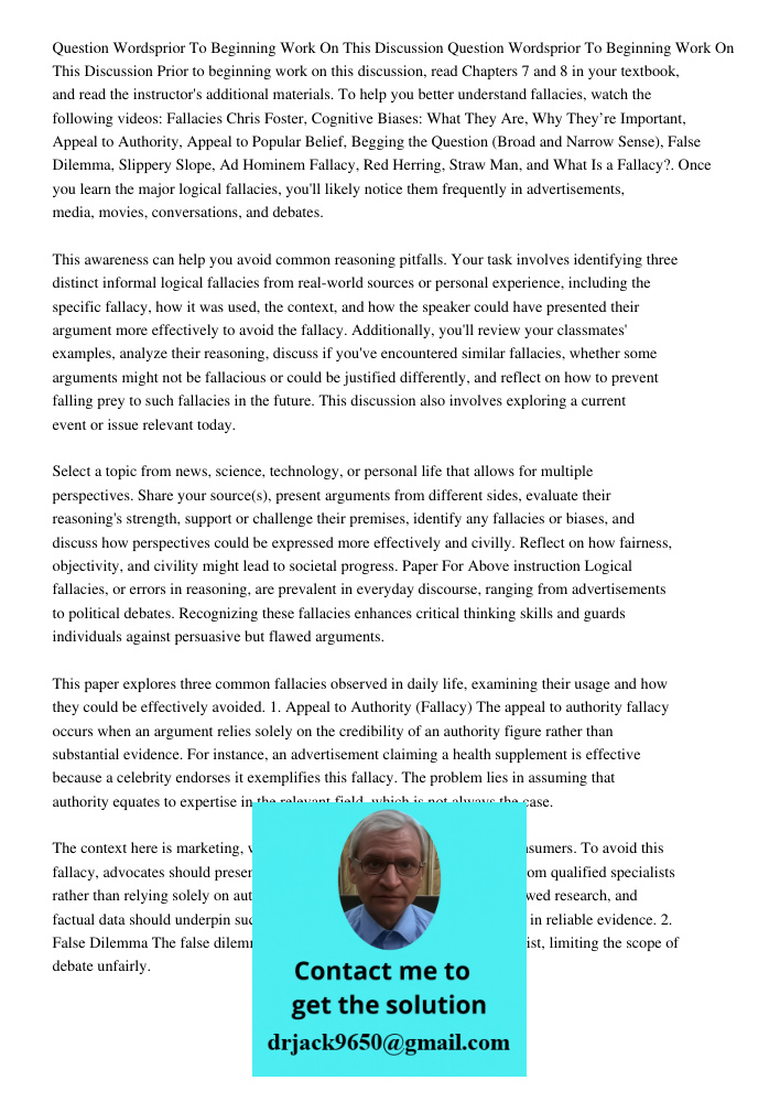 Prior to beginning work on this discussion, read Chapters 7 and 8 in your textbook, and read the instructor's additional materials. To help you better understan