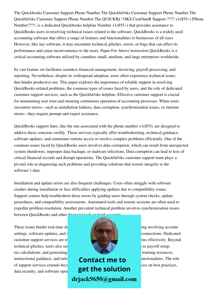 The Quickbóoks Customer Support 1855416 0266 Phone Number The QUICKBà“OKS CustOmeR Support ???? +1(855~) PHone Number????, is a dedicated Quickbooks helpline Nu