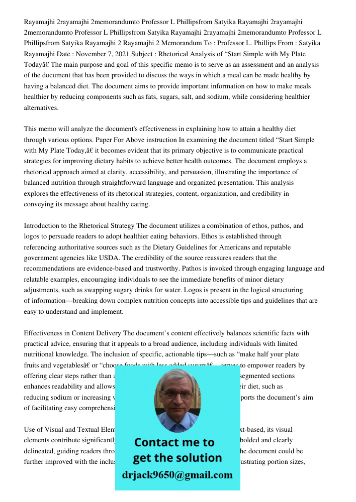 Rayamajhi 2rayamajhi 2memorandumto Professor L Phillipsfrom Satyika Rayamajhi 2 Rayamajhi 2 Memorandum To : Professor L. Phillips From : Satyika Rayamajhi Date 