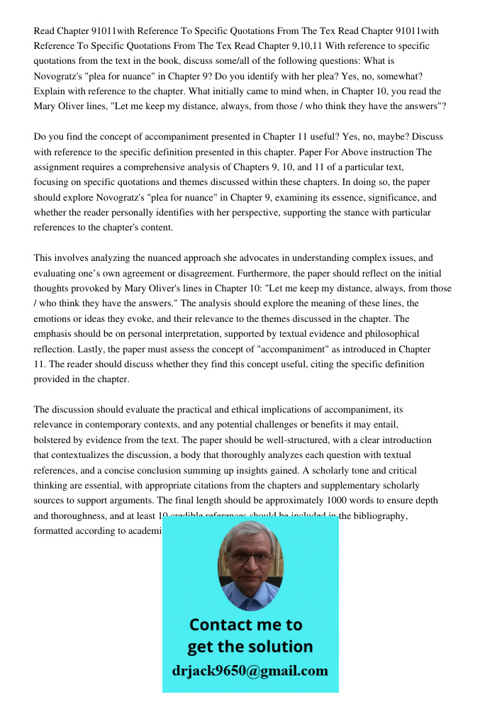 Read Chapter 9,10,11 With reference to specific quotations from the text in the book, discuss some/all of the following questions: What is Novogratz's "plea for