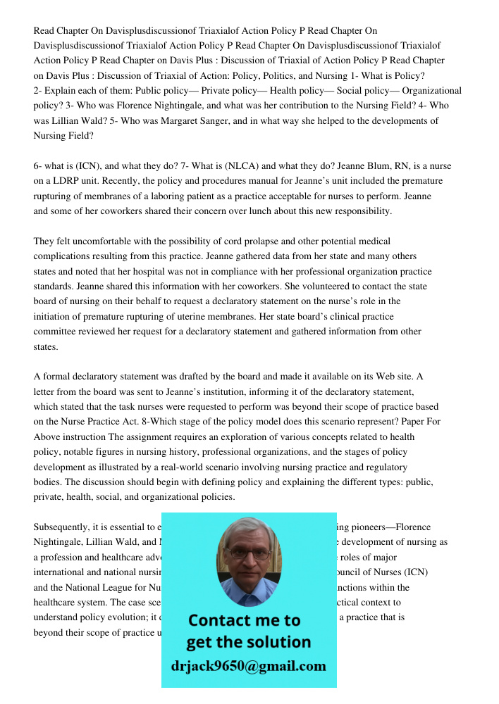 Read Chapter On Davisplusdiscussionof Triaxialof Action Policy P Read Chapter on Davis Plus : Discussion of Triaxial of Action Policy P Read Chapter on Davis Pl
